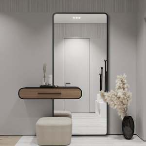 Produits tendance pour la décoration intérieure Miroir moderne pour dressing Miroir décoratif sur pied en métal Miroir en aluminium sur toute la longueur Miroir mural personnalisé Meubles de salon sur mesure - Product Image 3