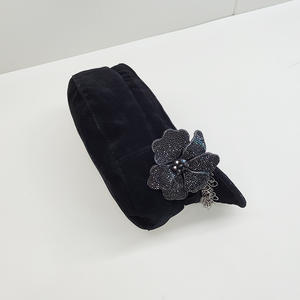 Chapeau de marin pour femme tendance, chapeau de newsboy, chapeau de chauffeur, chapeau de boulanger, béret à visière en velours, chapeau de fiddler avec fleur en strass - Product Image 6