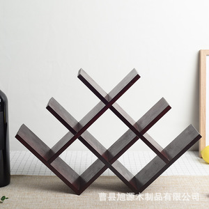 Wine Rack Wooden 8 Bottle Capacity Display Stand For Home Bar Storage - Product Image 2