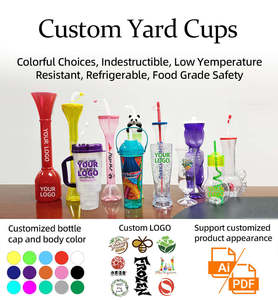 Glass Fish Bowl Party <b>Cup</b> 30oz <b>With</b> <b>Straw</b> <b>With</b> Lid Christmas Party Party Event Custom Logo Wholesale - Product Image 6