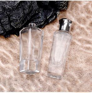 Luxury 50ml Flat Empty Glass Perfume <b>Bottle</b> High Quality Vintage Glass Atomizer Pump Sprayer Lid <b>Diffuser</b> Screen Printed - Product Image 2