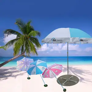 Fornecedor personalizado preço barato guarda-sol durável resistente ao vento para praia