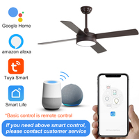 C011 Ventilateur de plafond DC 52 pouces avec kit d'éclairage avec télécommande Ventilateur de plafond 52 pouces avec kit d'éclairage