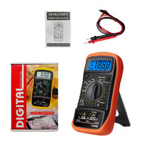 Multimètre numérique portable XL830L avec rétroéclairage LCD, ampèremètre, voltmètre, ohmmètre, testeur de tension AC/DC, multimètre