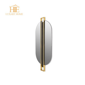 Modern Smart Hanging Full-length Art <strong>Deco</strong> Glass Bathroom <strong>Mirror</strong> Anti-fog Oval Vanity <strong>Mirror</strong> with LED Lighting - Product Image 6