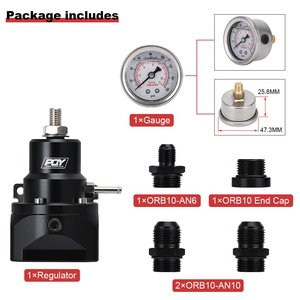 Regulador de Presión de Combustible AN10 PQY EFI (Manómetro de 0-160 psi) - Puertos de Entrada y Retorno 10AN 10/10/6 para BMW <span class=keywords><strong>E30</strong></span> M20 6 cilindros con Adhesivo PQY - Product Image 2