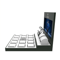Présentoir à montres en velours MDF, surface laquée mate, option logo personnalisé, présentoir à bijoux personnalisable pour montres connectées – Vente chaude