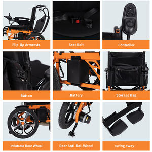 Fauteuils roulants motorisés légers et portables en aluminium de 500 W pour personnes obèses - Product Image 5