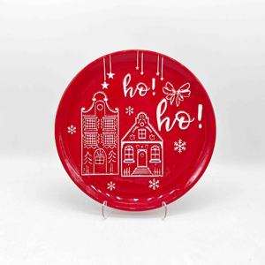 Plat à beurre en céramique rouge de Noël avec couvercle en bambou, motif <span class=keywords><strong>maison</strong></span> de <span class=keywords><strong>pain</strong></span> <span class=keywords><strong>d</strong></span>'<span class=keywords><strong>épices</strong></span> festif pour la <span class=keywords><strong>d</strong></span>écoration de table de Noël - Product Image 6