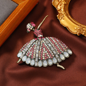 Ment Retro Heavy Industry, pleine d'étoiles, <span class=keywords><strong>danseuse</strong></span> élégante et gracieuse, broche, manteau, aquarelle - Product Image 3