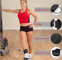 Kit de Bandes de Résistance 6-en-1 pour Entraînement des Fessiers et des Jambes, avec Sangles de Cheville et Anneau en D, pour Adultes et Usage Domestique