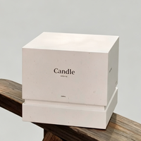 Boîte à bougies rigide de luxe haut de gamme, couleur personnalisée, logo, vente en gros, boîte cadeau avec insert
