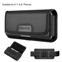 Étui pour téléphone portable HAWEEL 6.1-6.8 pouces en nylon clip de ceinture de téléphone pochette de transport horizontale avec fente pour carte