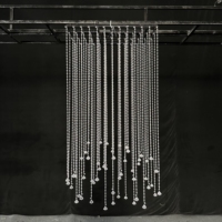 Cortina de Cristal Acrílico para Decoración de Bodas, Directo de Fábrica, Decoración de Techo con Cortina Acrílica de Alta Calidad