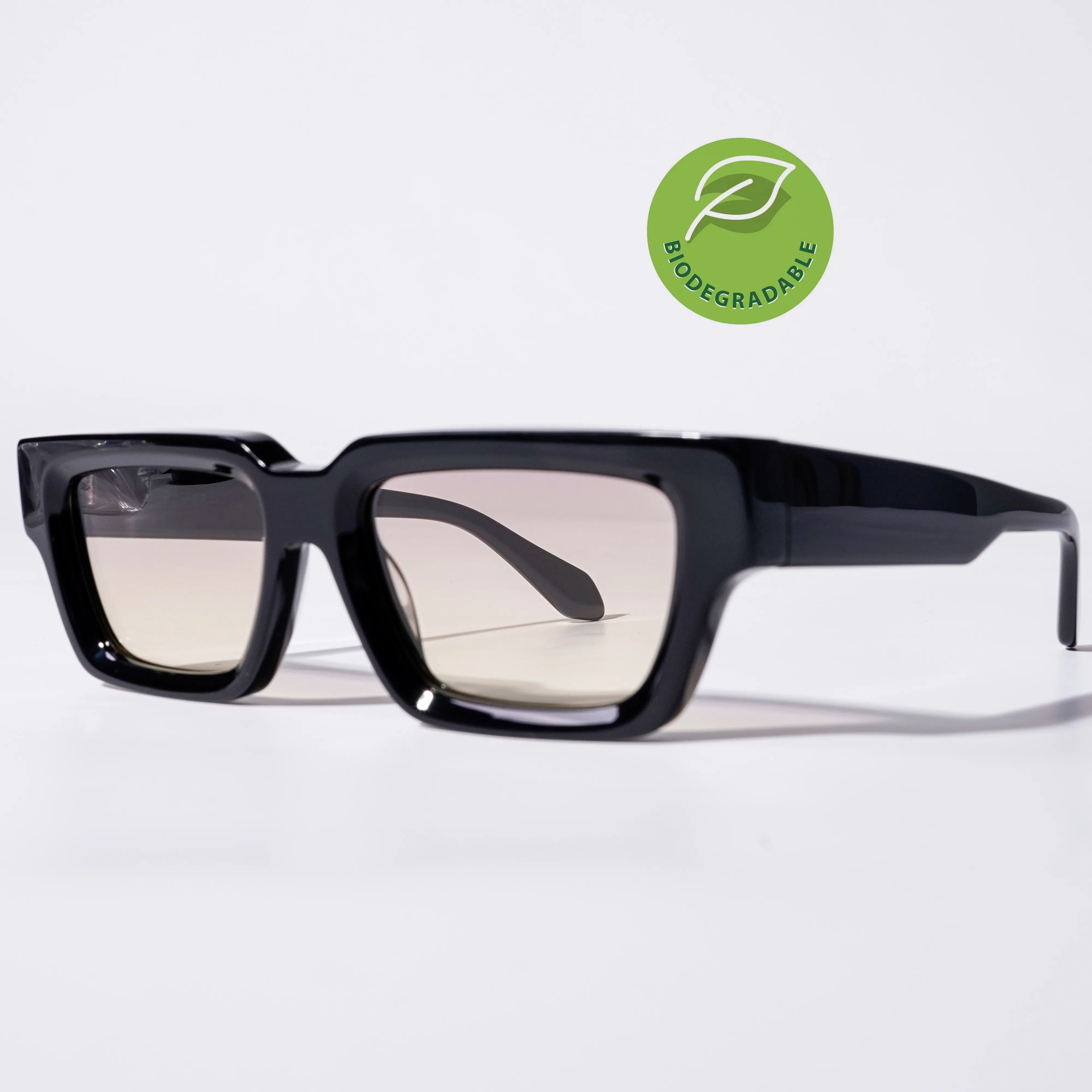 BIO ECO acetate sunglasses frame Biodegradable bevel cut sunglasses Environmentally Small Rectangle Nylon Sun Glasses Eyewear