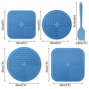 Crânio Cocktail <span class=keywords><strong>Pet</strong></span> Dog Enriquecimento Lamber Mat Legumes De Silicone Pequeno Moq e Alimentador Lento Eco Friendly <span class=keywords><strong>Bowl</strong></span> Set Com Espátula - Product Image 2