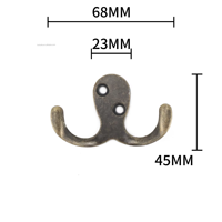 Crochets muraux personnalisables en bronze, argent, or pour chapeaux et manteaux en métal