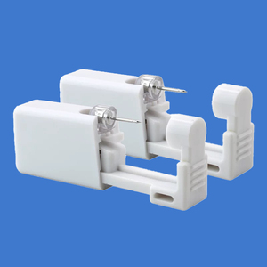 Kit de herramientas de perforación de nariz Individual de 2mm, Perno de diamante AB dorado incorporado, pistola de perforación de nariz automática de una sola vez, acero inoxidable dorado - Product Image 3