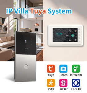 1080P Slimme Video Deurtelefoon 1 Set=F1+2*AT7 Bedrade Deurtelefoon Slimme TUYA APP Video Deurbel Met WDR Camera voor Villa - Product Image 2