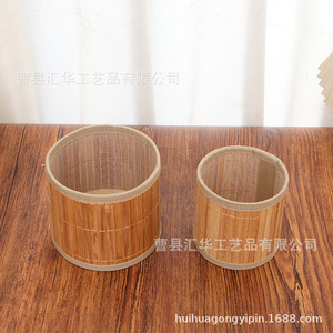 New <b>bamboo</b> woven storage <b>basket</b> for home use, desktop remote control storage, office pen holder, and miscellaneous items - Product Image 4