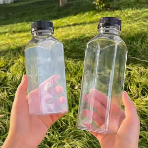 <span class=keywords><strong>2025</strong></span> mô hình mới 250ml 300ml 350ml 400ml 500ml chai nước trái cây vuông, dùng một lần chai nhựa trong suốt, chống trộm mũ - Product Image 1