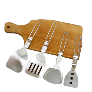 Portable 304 Stainless Steel Folding Frying Spatula OEM Brand Outdoor <strong>Camping</strong> <strong>Kitchen</strong> Tableware Barbecue Picnic Hiking Travel - Product Image 1