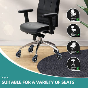 Ersatz-Bürostuhlrollen im Rollerblade-Stil aus Gummi/<span class=keywords><strong>PU</strong></span>, Transparente Schreibtischstuhlrollen zum Großhandelspreis - Product Image 4