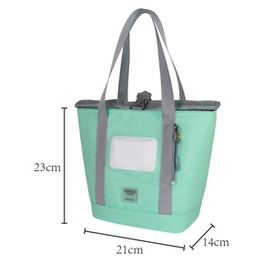 Insulated Cooler Bag 20L Mint Green Handle Zipper Closure Picnic Food Storage - Product Image 2
