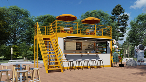 Caffetteria di Lusso su Due Piani da 20 Piedi, Comoda e Veloce, <span class=keywords><strong>Casa</strong></span> del Caffè per la Strada - Product Image 4