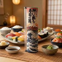 Boîte cylindrique en papier pour sushi, artisanale et écologique, avec impression personnalisée, facile à démouler, conteneur en tube à pression