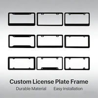 Cadre de plaque d'immatriculation BOLONG American Standard en ABS, plusieurs styles, logo personnalisé en relief, restauration complète de votre design