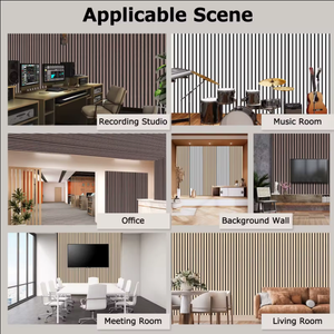 Panneaux acoustiques en bois à lattes au design moderne, insonorisation extérieure, écologiques, étanches, échantillons Phomi Villa Graphic Solution - Product Image 5