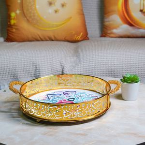 ของตกแต่งโลหะสำหรับเทศกาลอีดและรอมฎอน จานอาหารค่ำสำหรับงานเลี้ยงมุสลิม ของตกแต่งโต๊ะสำหรับงานเทศกาลอิสลาม - Product Image 3