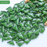 Mosaïque DIY : Tuiles triangulaires vitrifiées faites à la main de 1 cm, pierres de verre colorées, matériaux de patchwork pour enfants, décoration intérieure, rentrée scolaire