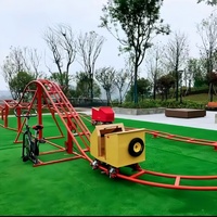 Montagnes russes domestiques à pédales pour jardin, sans moteur, sans électricité, pour parc d'attractions