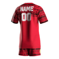 Odm Herren Sport Team V-Ausschnitt New Ireland Rugby Jersey Sportswear T-Shirt Shorts und Short Set Active wear Shirts für Herren