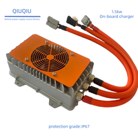 Chargeur embarqué pour voiture électrique entièrement étanche IP67 en aluminium 1,5 kW pour batteries au plomb-acide/Li-Ion/LiFePO4 - Écologique