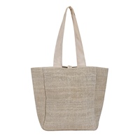 Bolso de mano para mujer, bolsa de mano, hilo de cáñamo, hecho a mano, tejido a mano, forro interior, cierre de botón, ecológico, NP