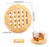 Ensemble de dessous-de-plat et de sous-verres modernes, écologiques et de haute qualité pour la cuisine et la maison