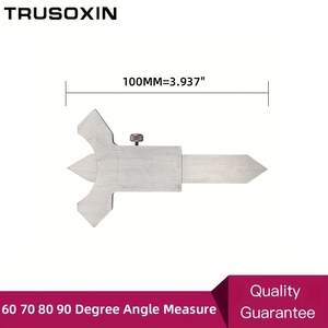 TRUSOXIN Calibrador de soldadura plateado para inspección de soldaduras, prueba de cordón de soldadura/llenado/corona, regla ulnar, medición de ángulo de 60-90 grados - Product Image 4
