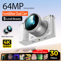 Kamera Kecantikan BENJIE 2026 64MP Video 4K AI Beauty Zoom 16X Layar IPS 3.0" 2000mAh Sensor IMX600 Selfie WIFI