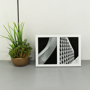 Fsc & BSCI 4x6 đôi hình ảnh khung dọc bản lề khung ảnh 2 mở gấp Khung gia đình cắt dán, với kính thật - Product Image 4