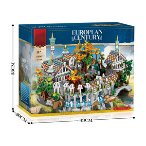 Bestseller: Modello 3D Fai-da-Te <span class=keywords><strong>Città</strong></span> Europea del Secolo, 4406 Pezzi, Gioco di Costruzioni Creativo per Regali Festivi - Product Image 5