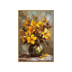 Peinture à l'huile sur toile de lin et coton 100% peinte à la main, nature morte moderne, décoration murale pour la maison - Product Image 2