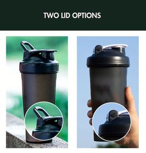 Diseña Tu Propio Logotipo, Botellas Deportivas de Plástico para Gimnasio, Libres de BPA, de 400 ml, 500 ml, 600 ml, para Batidos de Proteínas, Etiqueta Privada OEM - Product Image 3
