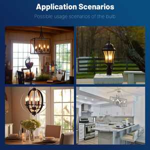 الأكثر مبيعًا لمبة ليد E12 E26 W 800lm قابلة للإضاءة غير الصنفرة لتزيين المنزل - Product Image 5