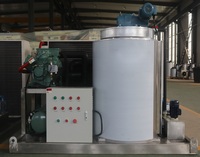 Machine à glace en flocons industrielle à eau de mer de 5 tonnes/24h pour bateaux de pêche, transformation du poisson, en acier inoxydable avec moteur