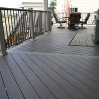1 plancher de terrasse en bois de bambou, résistant aux fissures, pour l'extérieur, résistant au feu