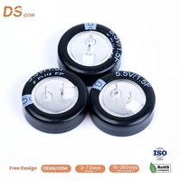 Supercondensador EDLC Tipo Moneda de 5.5V 1.5F 20.5x12.5mm, Carga Rápida para Almacenamiento de Energía Solar, Módulo de Fuente de Alimentación de Respaldo