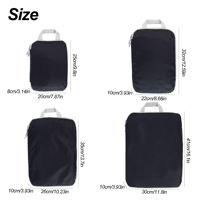 Juego de 4 Cubos de Compresión Expandibles para Empacar, Bolsas Organizadoras de Equipaje de Viaje de Poliéster, Accesorios de Viaje